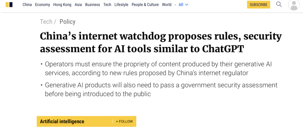 Proposition de régulation des IA