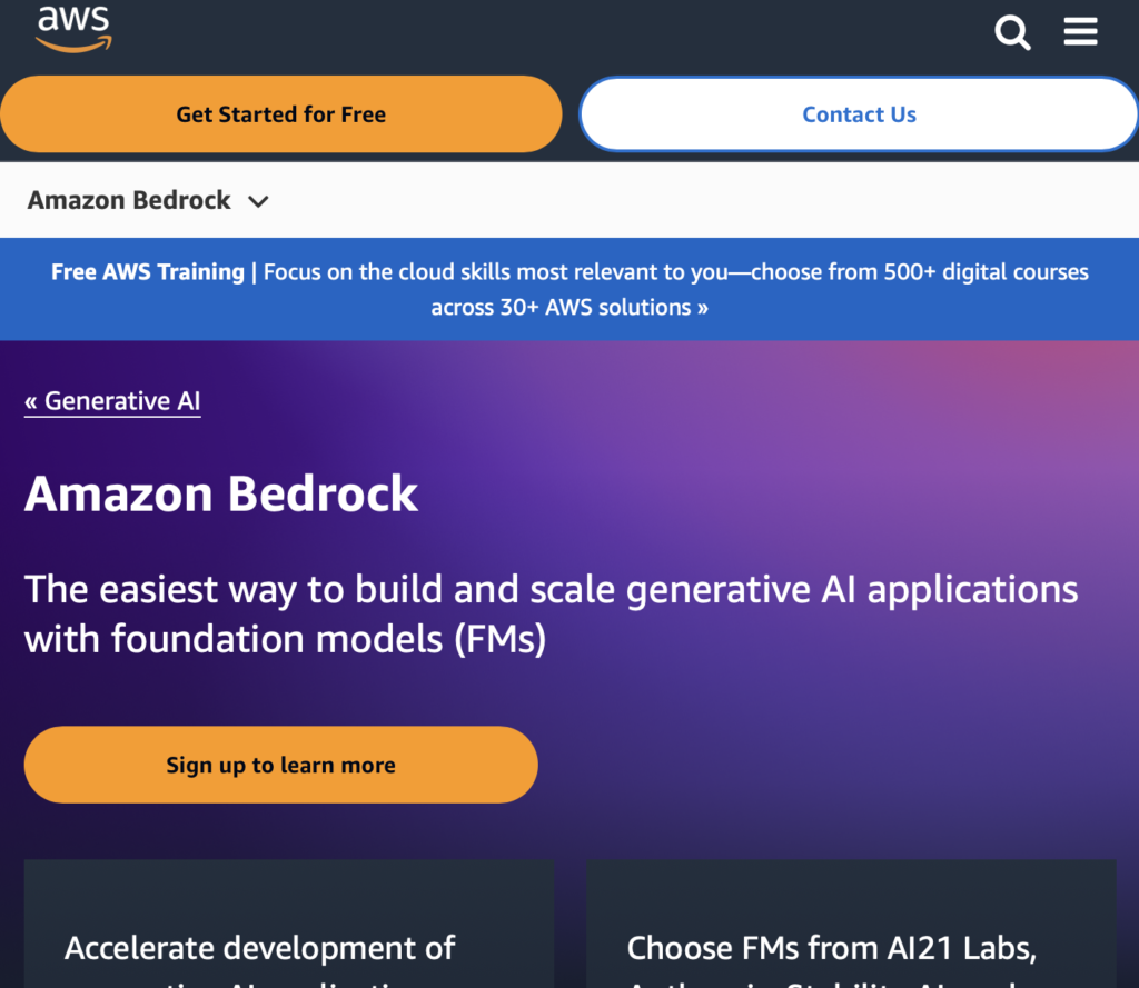Amazon annonce Bedrock pour l'IA