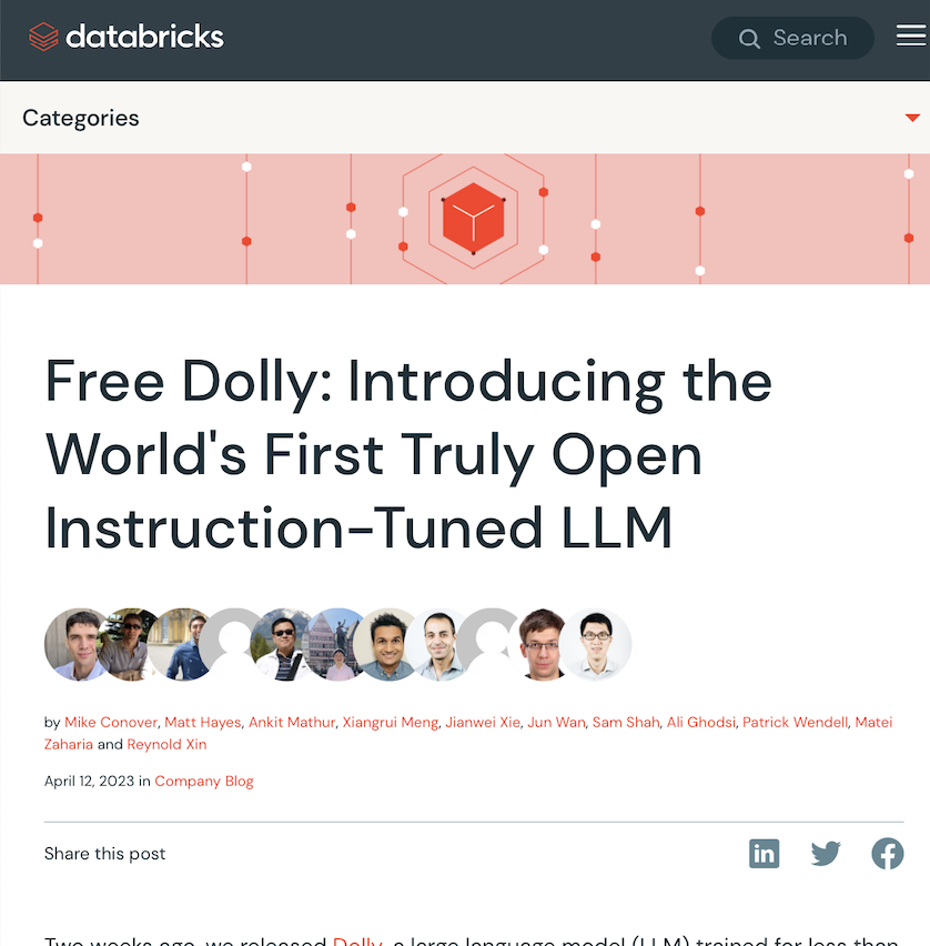 DataBricks révèle Dolly 2.0 !
