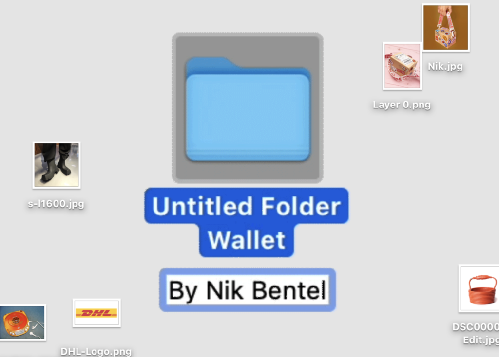 Un portefeuille en forme d'UI de Mac