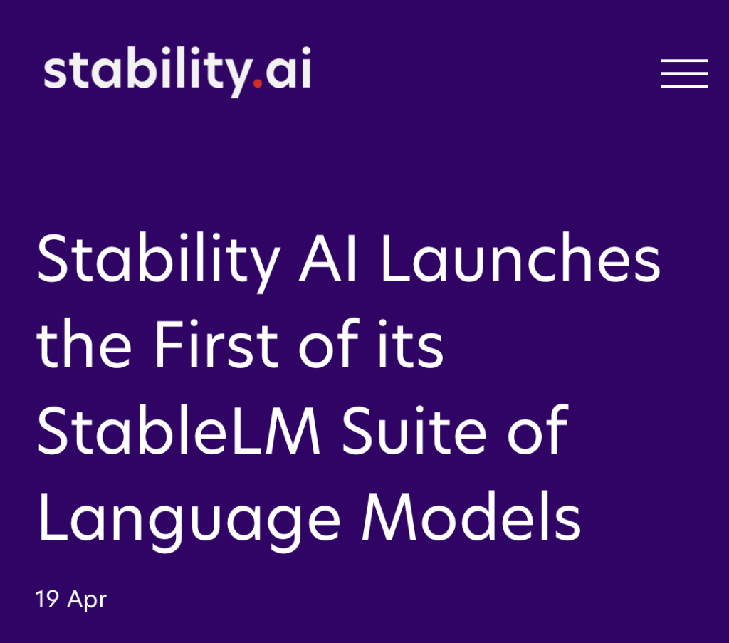 Stability AI lance un nouveau modèle de langage